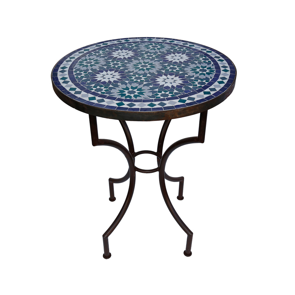 Bistro table with artistic mosaic top, ideal for balcony, terrace or living room