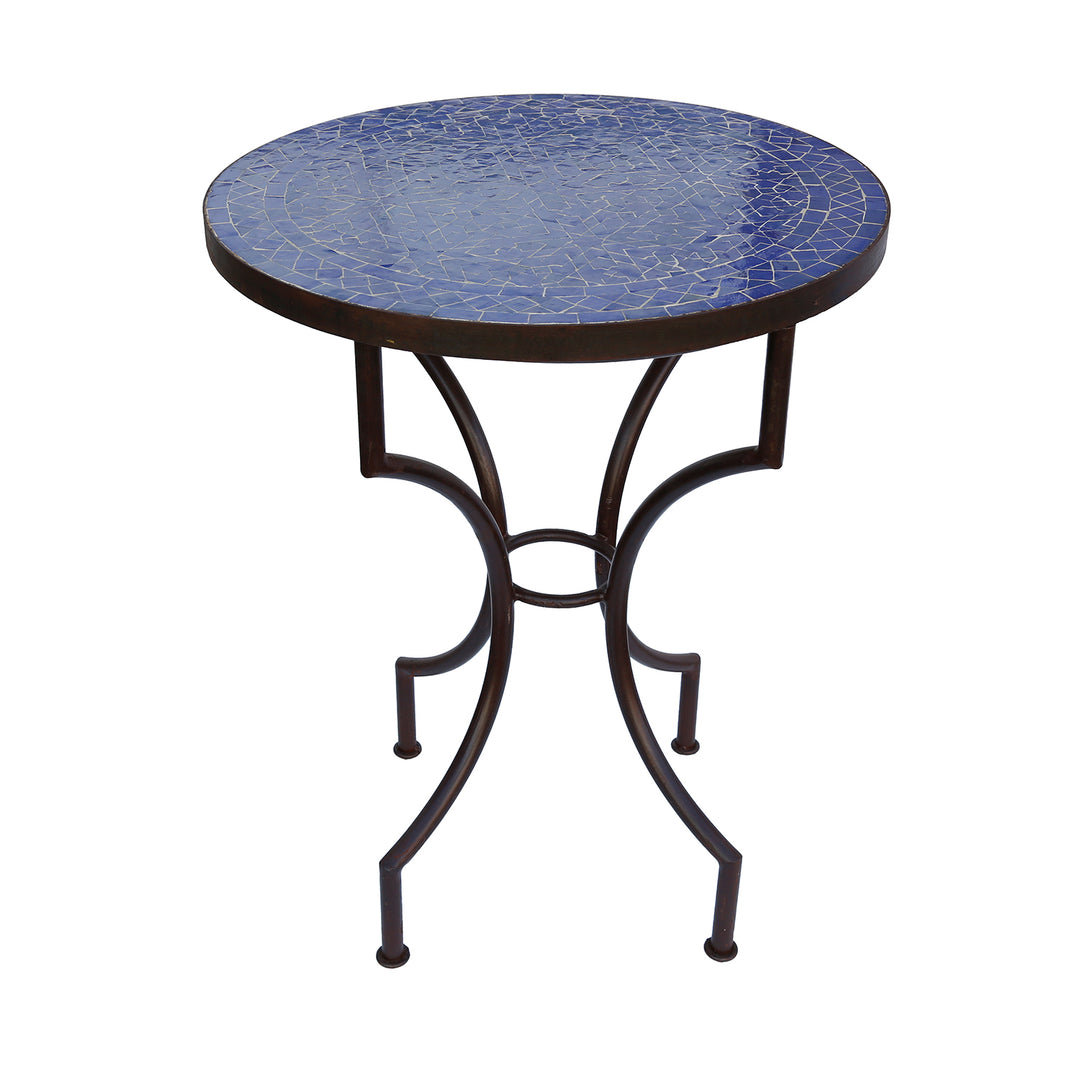 Balcony table for two people with glazed mosaic - compact, decorative and functional