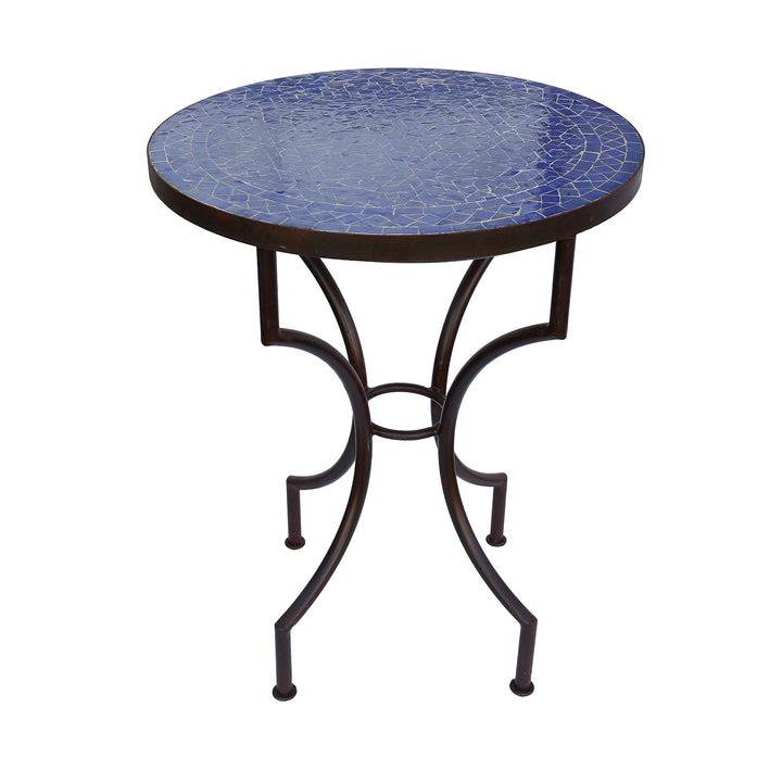 Balcony table for two people with glazed mosaic - compact, decorative and functional