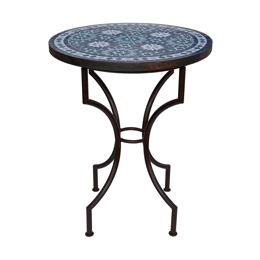 Handmade mosaic panel from Morocco - color combination blue, white, turquoise