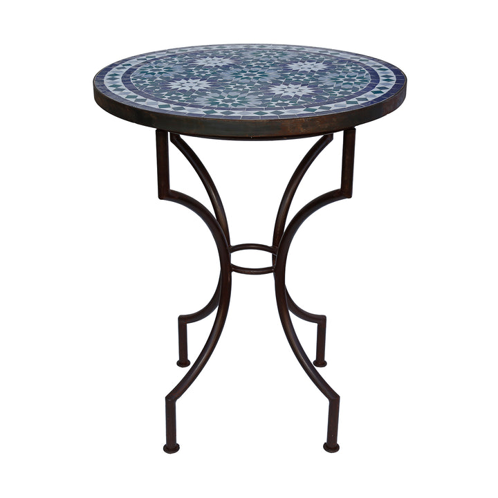 Handmade mosaic panel from Morocco - color combination blue, white, turquoise