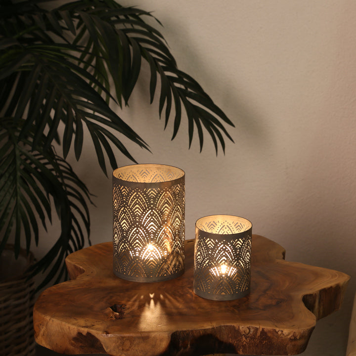 Set of 2 tealight holders Lauro