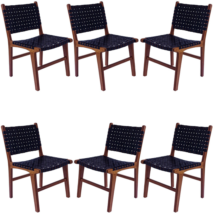 Dining chair, black leather