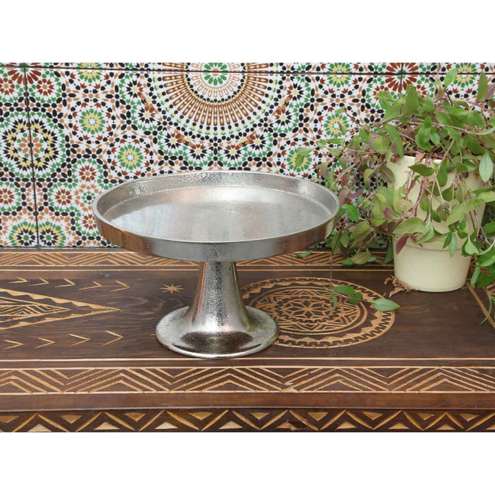 Catania cake stand, silver with base