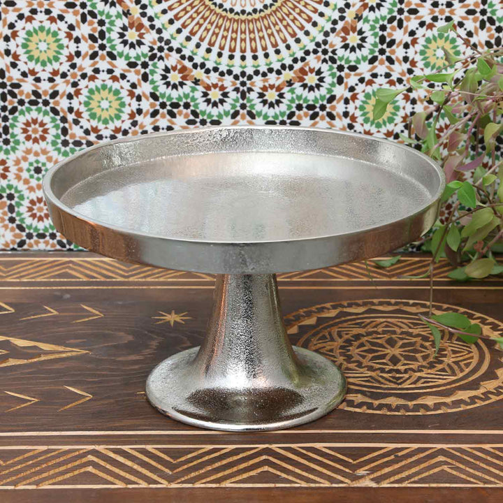 Catania cake stand, silver with base