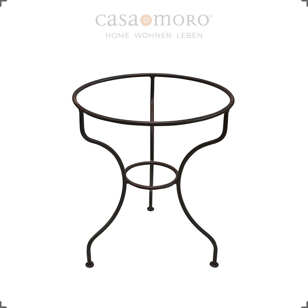 Boho-inspired wrought iron tile table with mosaic top for patio or kitchen