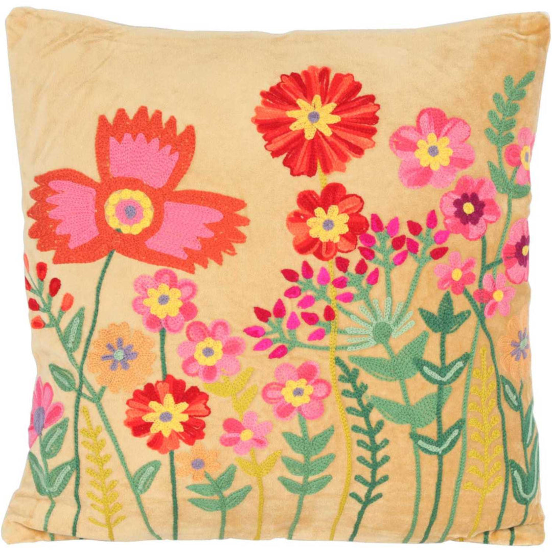 Livia decorative pillow with floral display