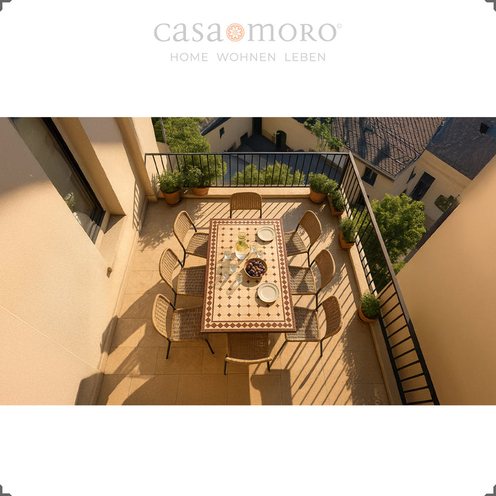 Dining table 120x80 cm from Morocco with an oriental pattern