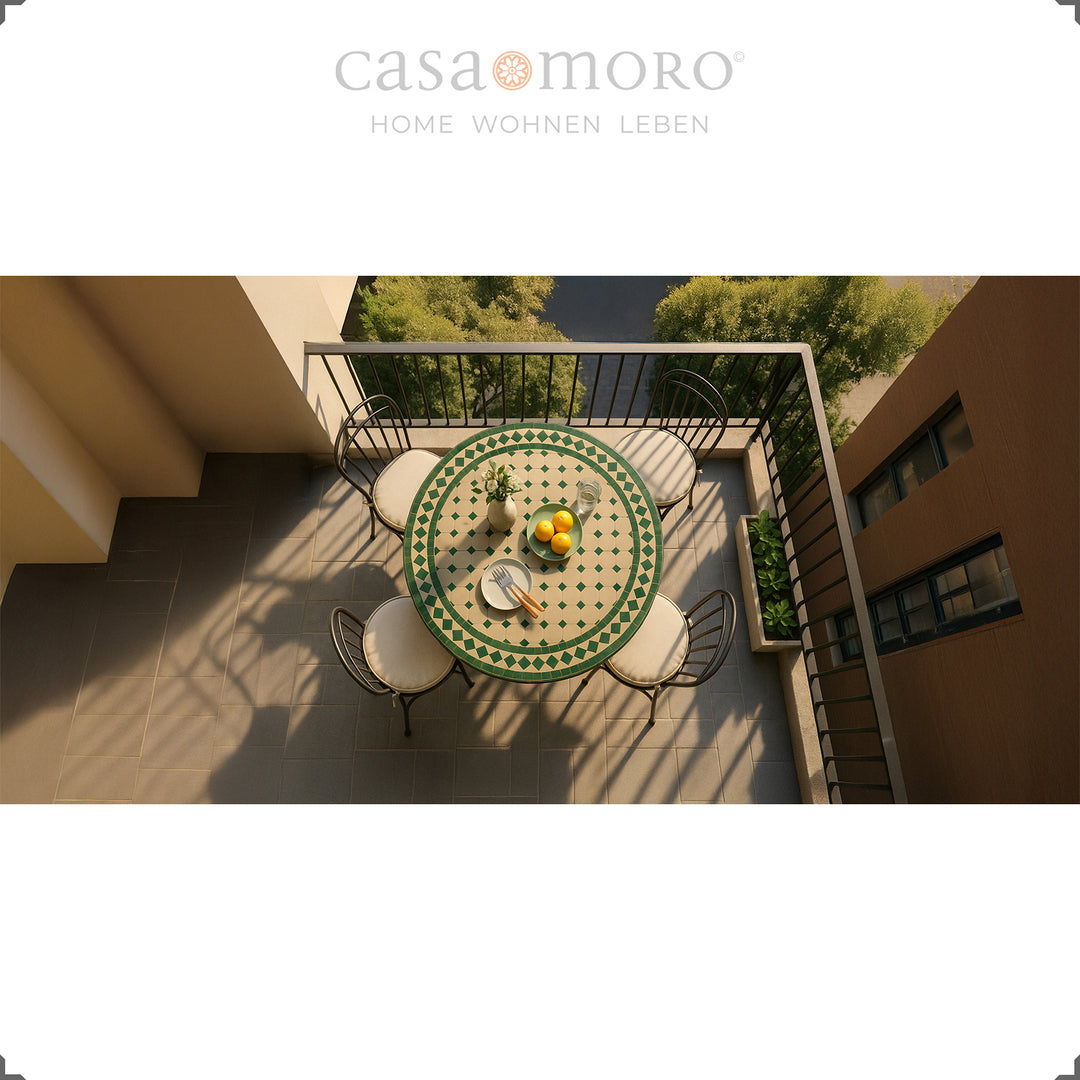 Round mosaic table for dining room & terrace