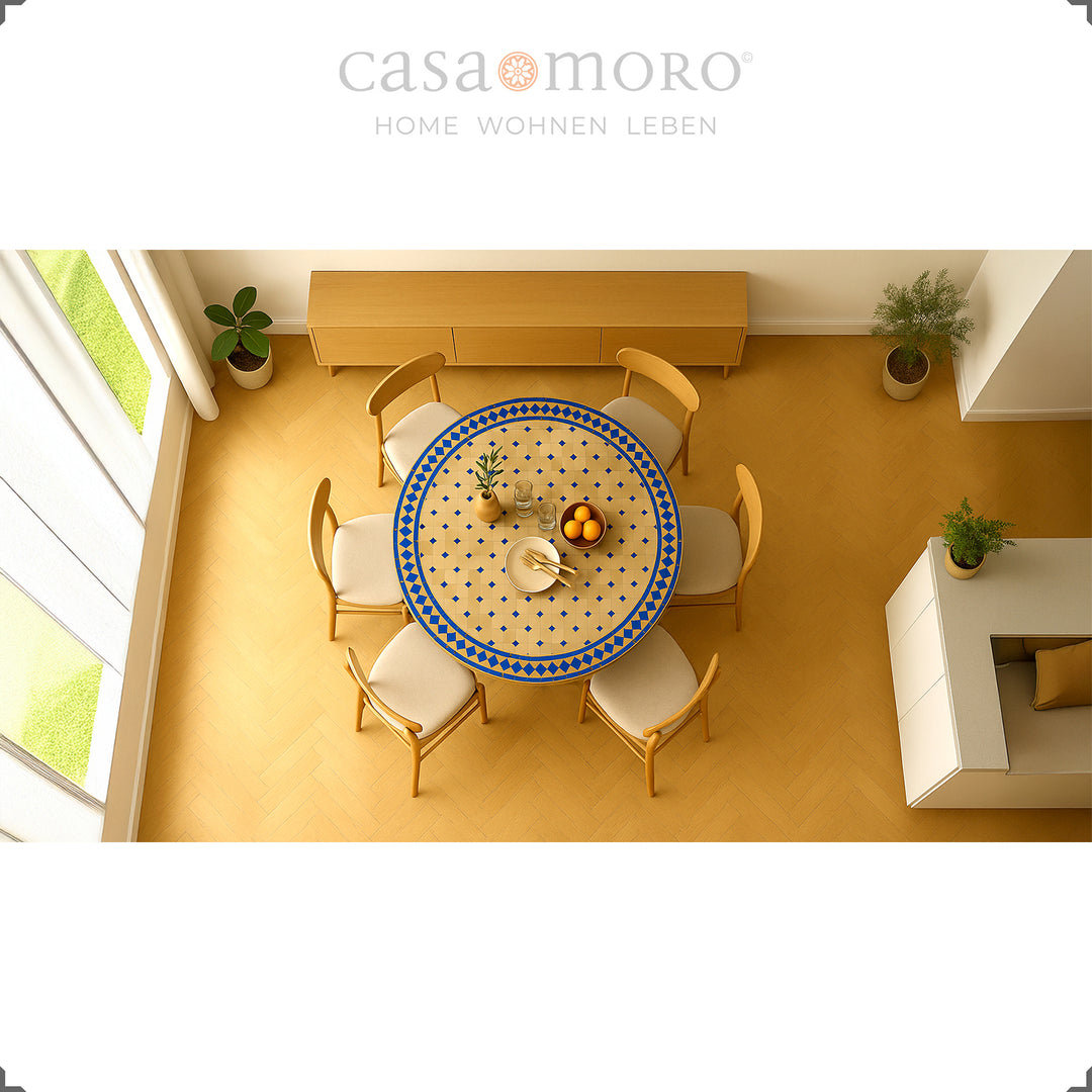 Round garden table 120 cm