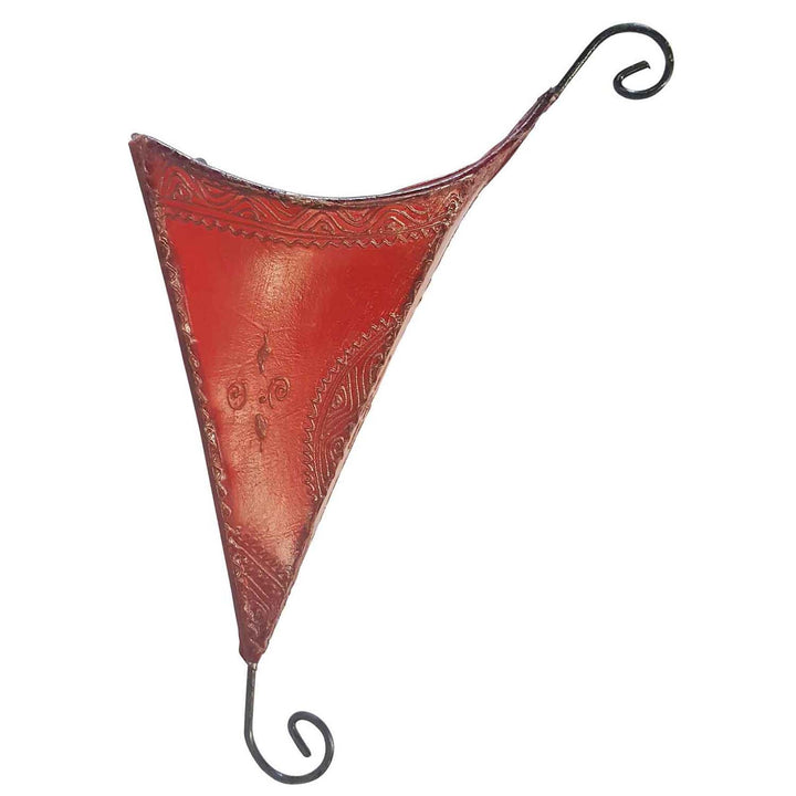 Moroccan leather wall lamp Mouna