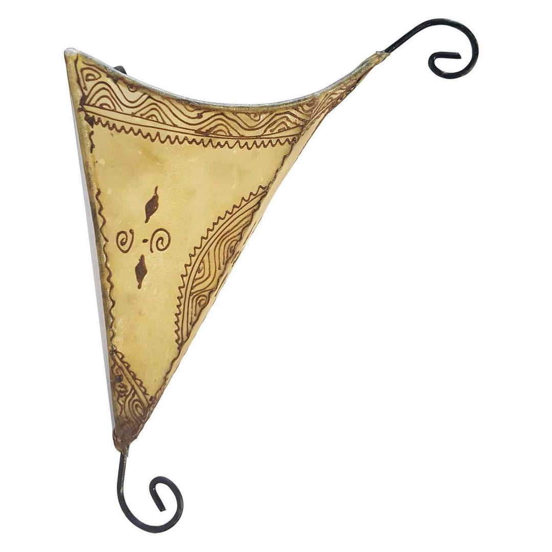 Moroccan leather wall lamp Mouna