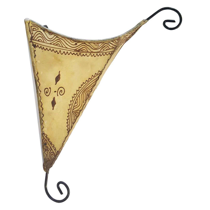 Moroccan leather wall lamp Mouna