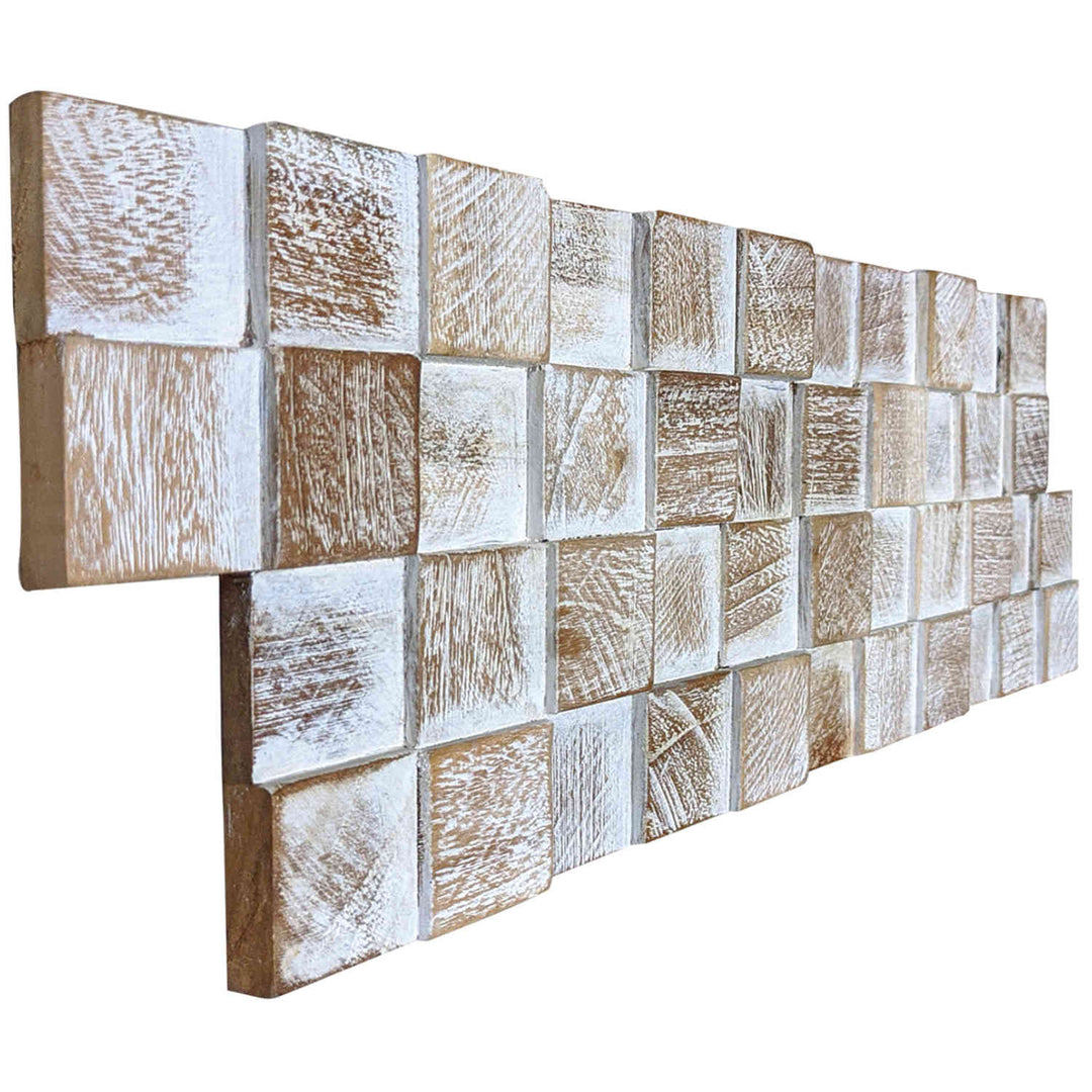 Wood wall paneling White Washed Cube