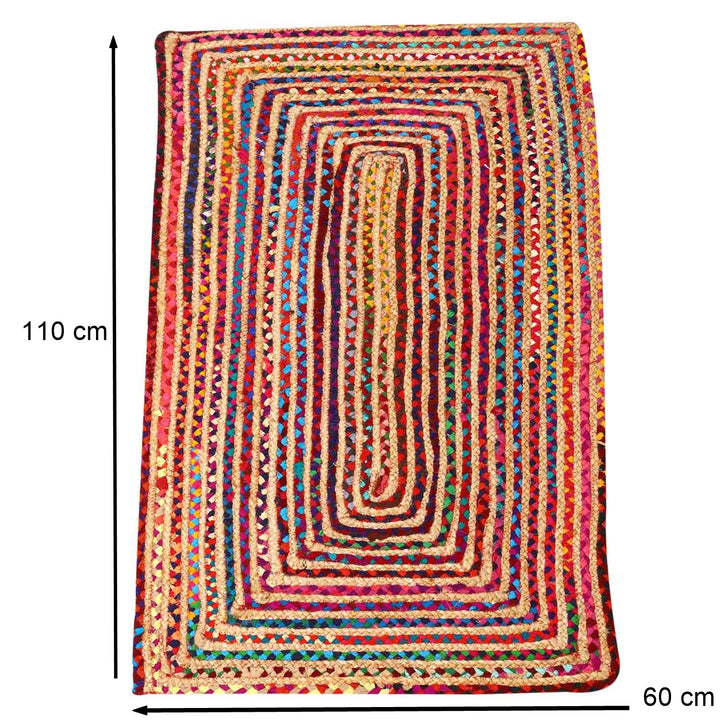 Jute rug Esha colorful