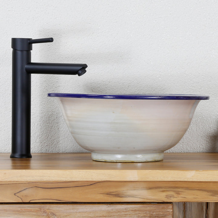 Hand-painted ceramic sink