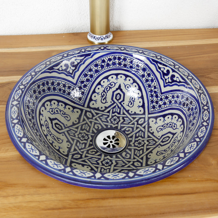 Hand-painted ceramic sink