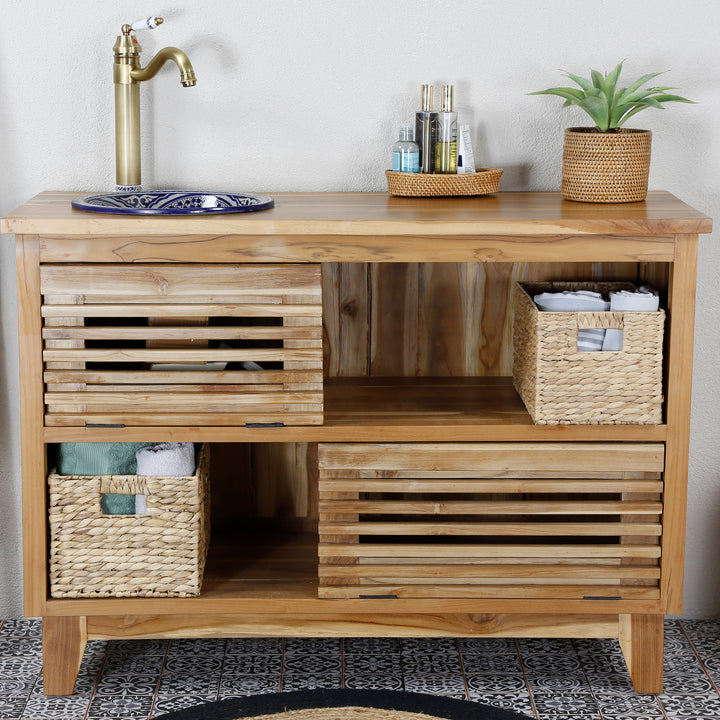 Hand-painted ceramic sink