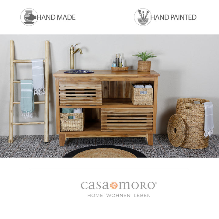 Hand-painted ceramic sink