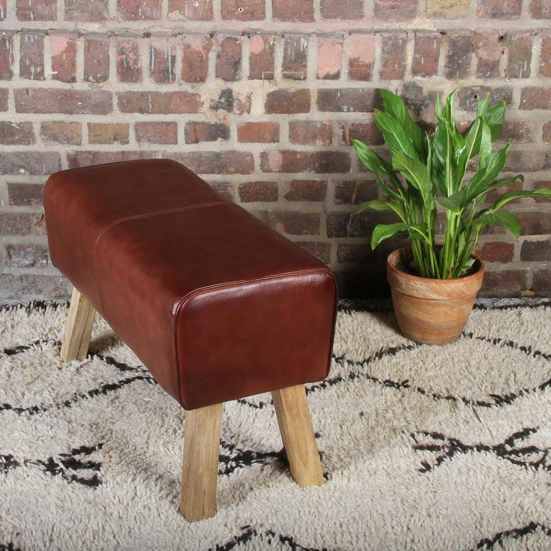 Genuine leather bench seat Vinod