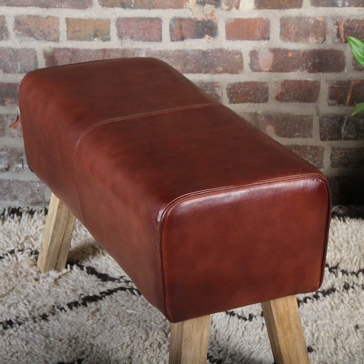 Genuine leather bench seat Vinod