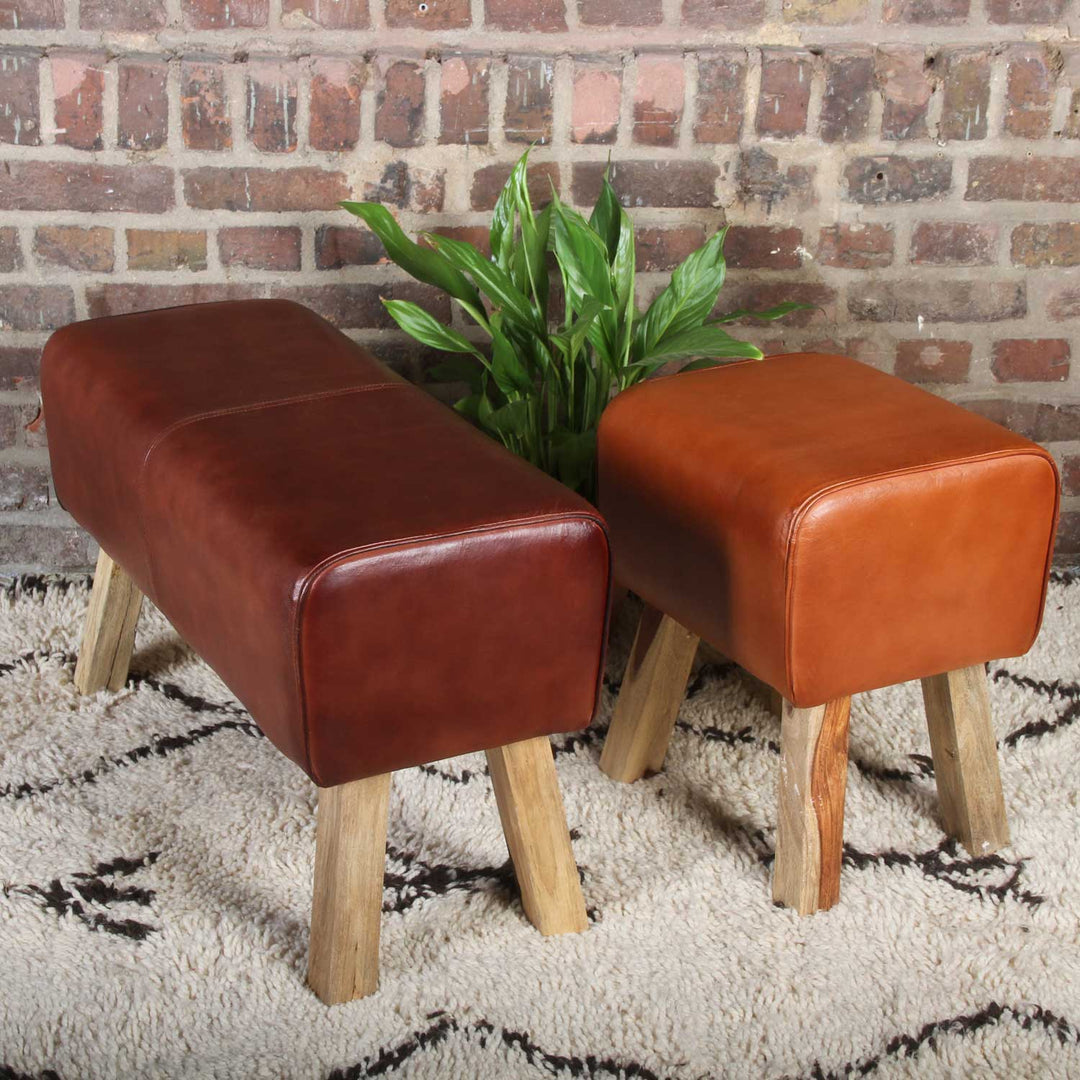 Genuine leather bench seat Vinod