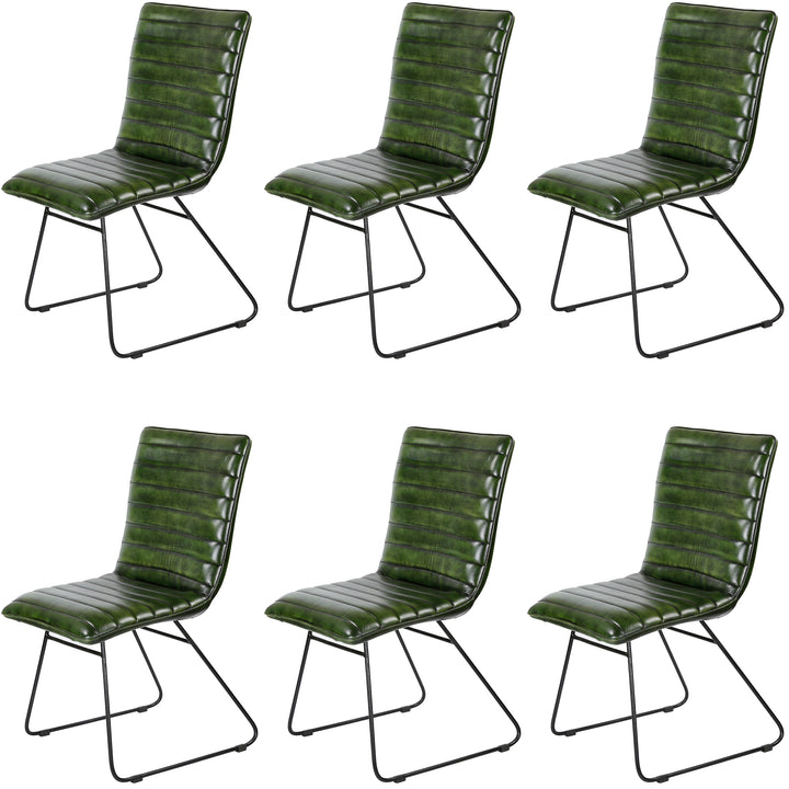 Dining chair, leather, green