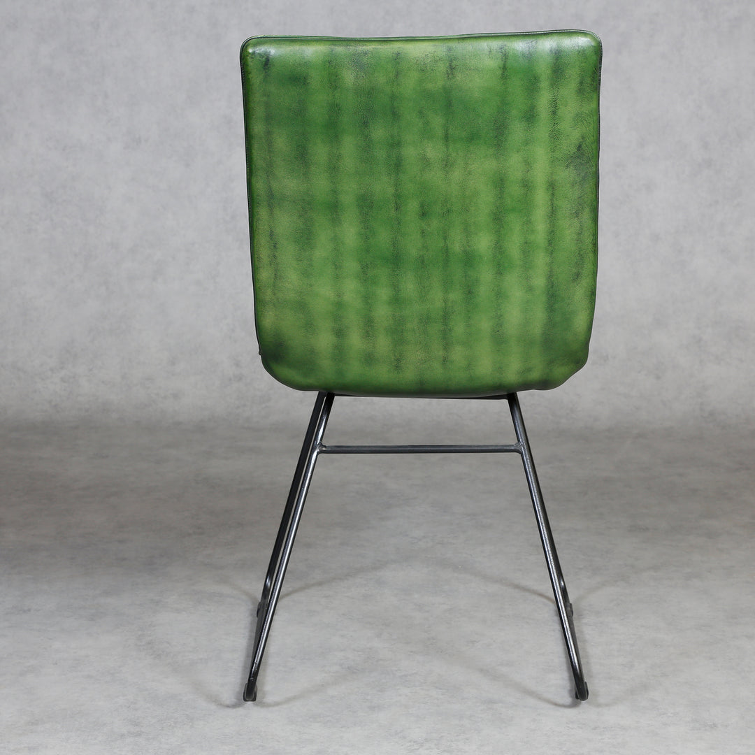 Dining chair, leather, green