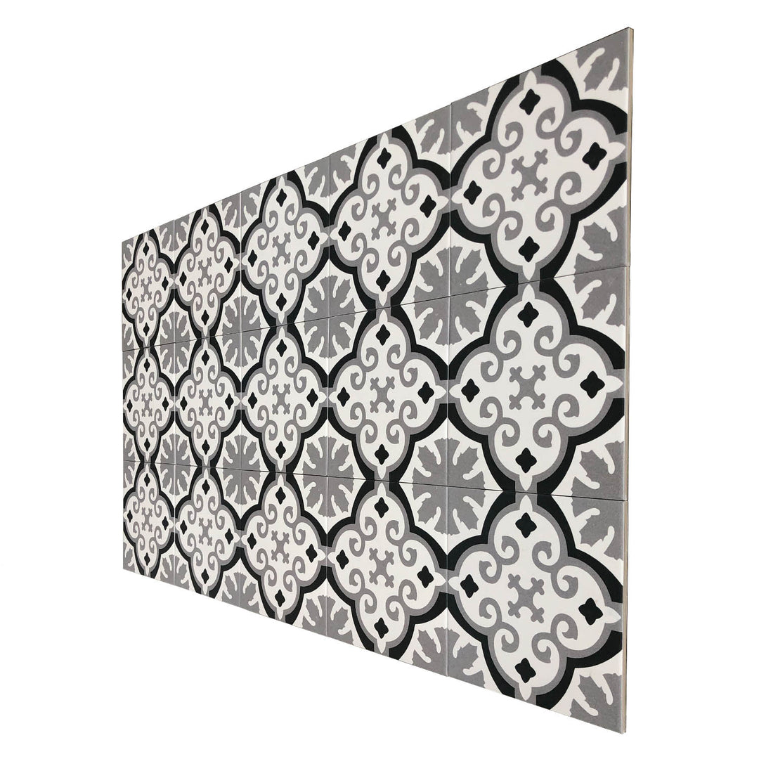 Moroccan tiles 20x20 cm – gray black