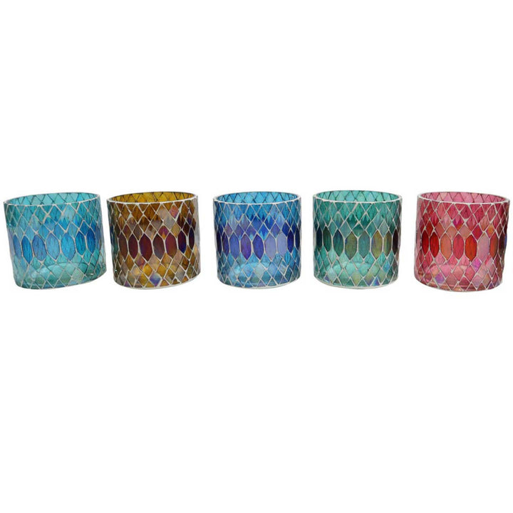 Moroccan mosaic lantern Rayan S set of 5
