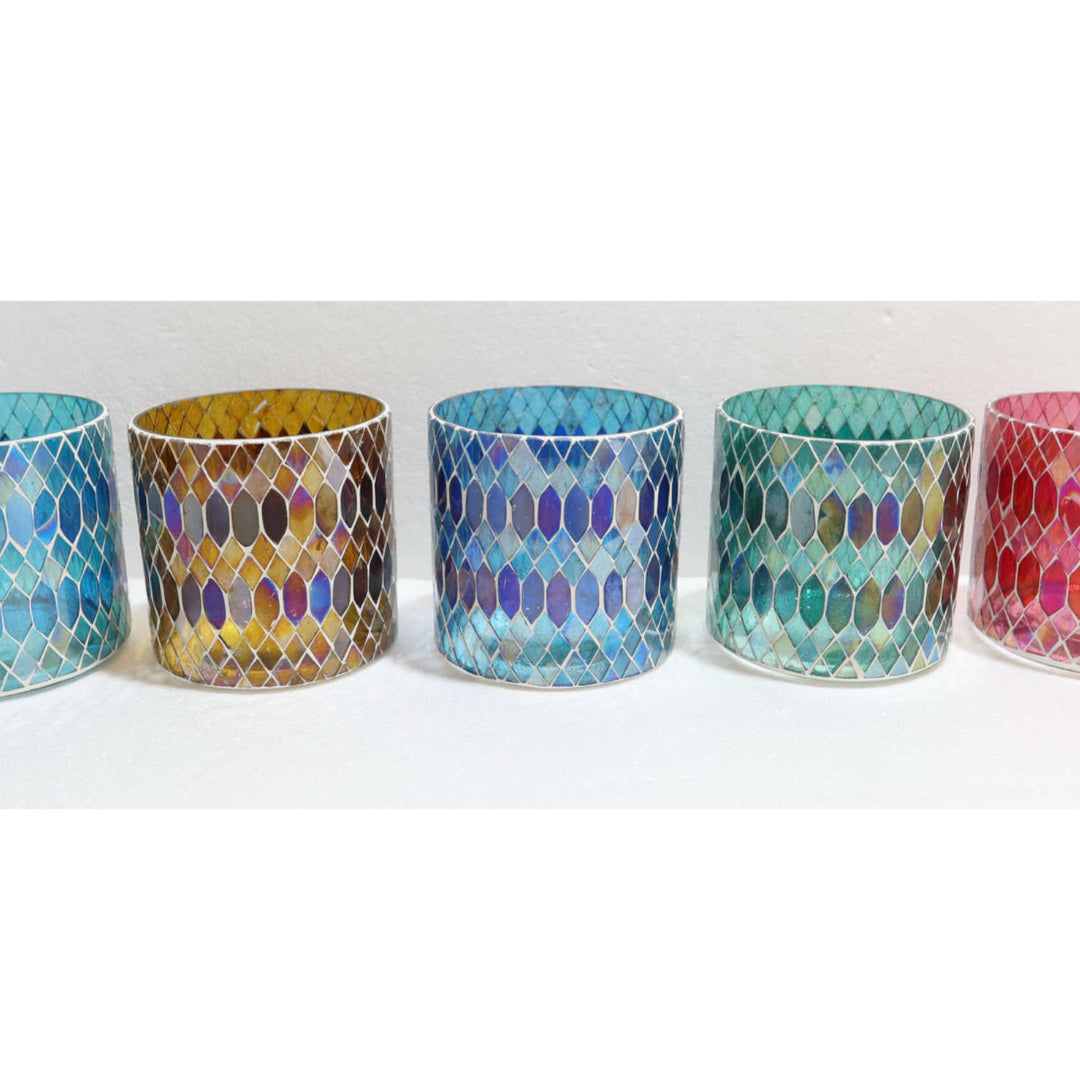 Moroccan mosaic lantern Rayan M set of 5