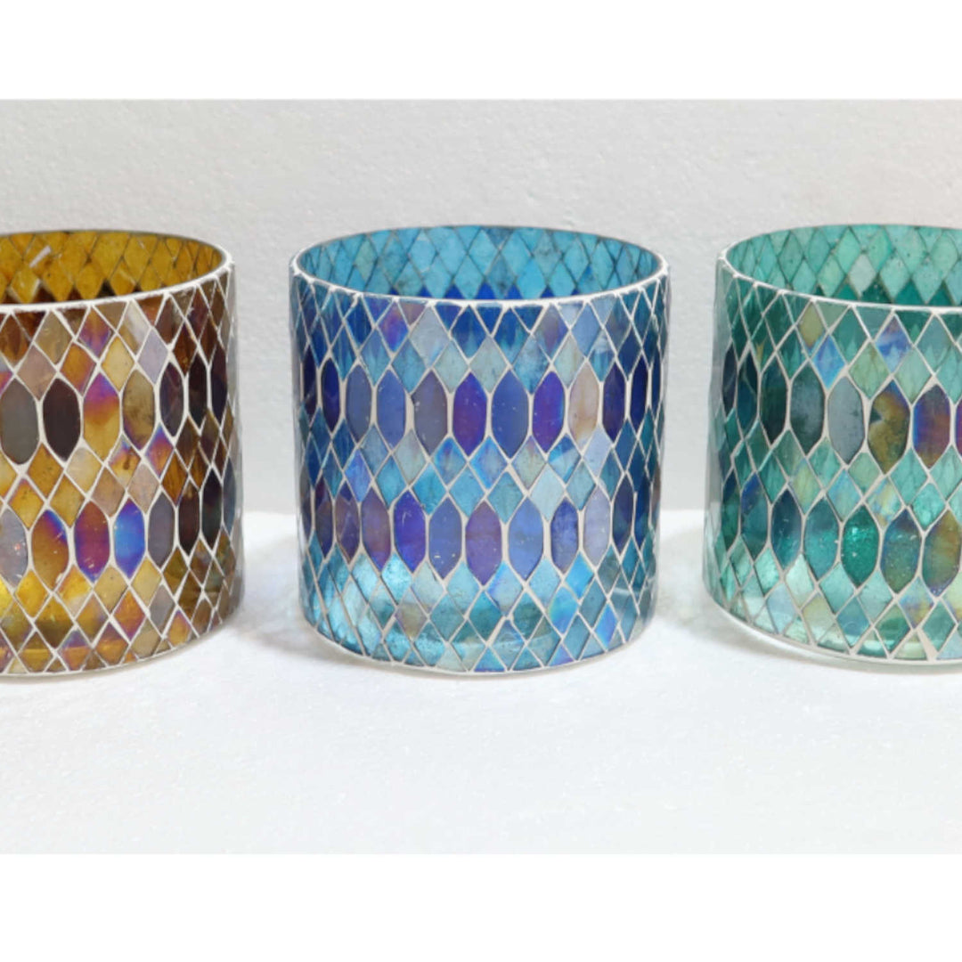 Moroccan mosaic lantern Rayan M set of 5