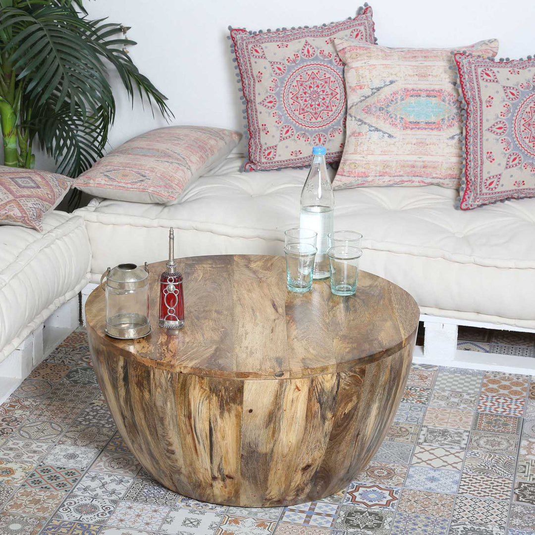 Solid wood Torino round coffee table