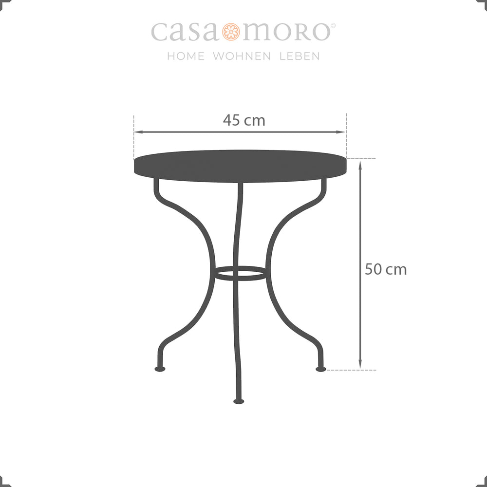Round mosaic table with a diameter of 45 cm, table height 50 cm, compact and versatile