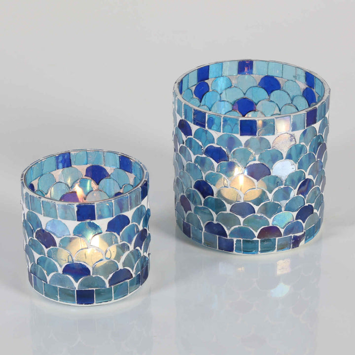 Oriental mosaic lantern Athens dark blue