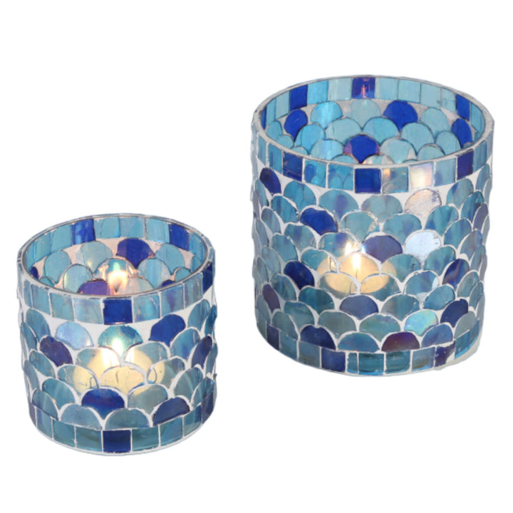 Oriental mosaic lantern Athens dark blue