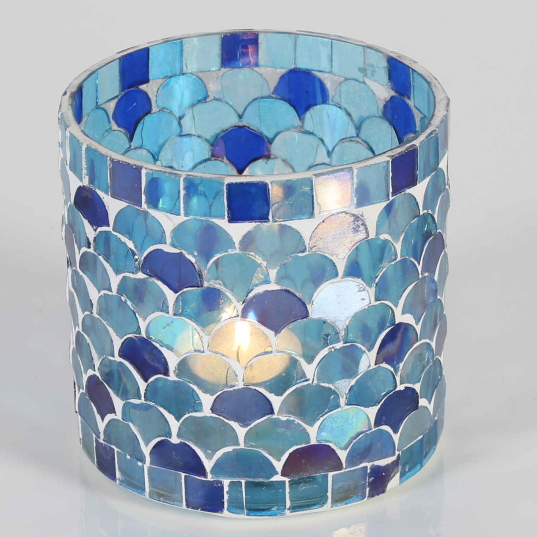 Oriental mosaic lantern Athens dark blue