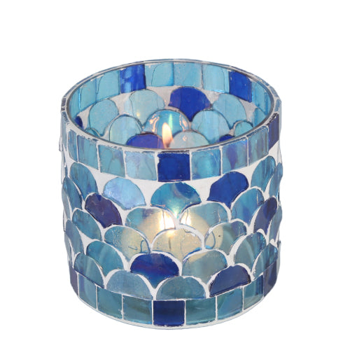 Oriental mosaic lantern Athens dark blue