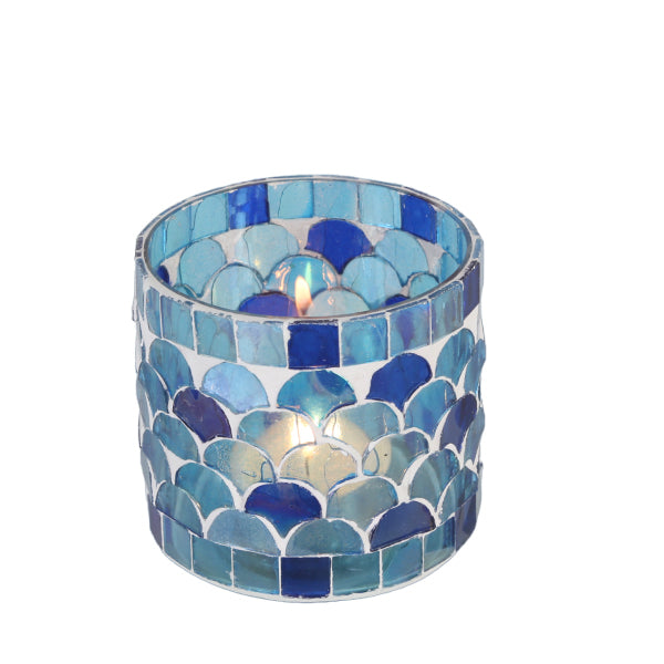 Oriental mosaic lantern Athens dark blue
