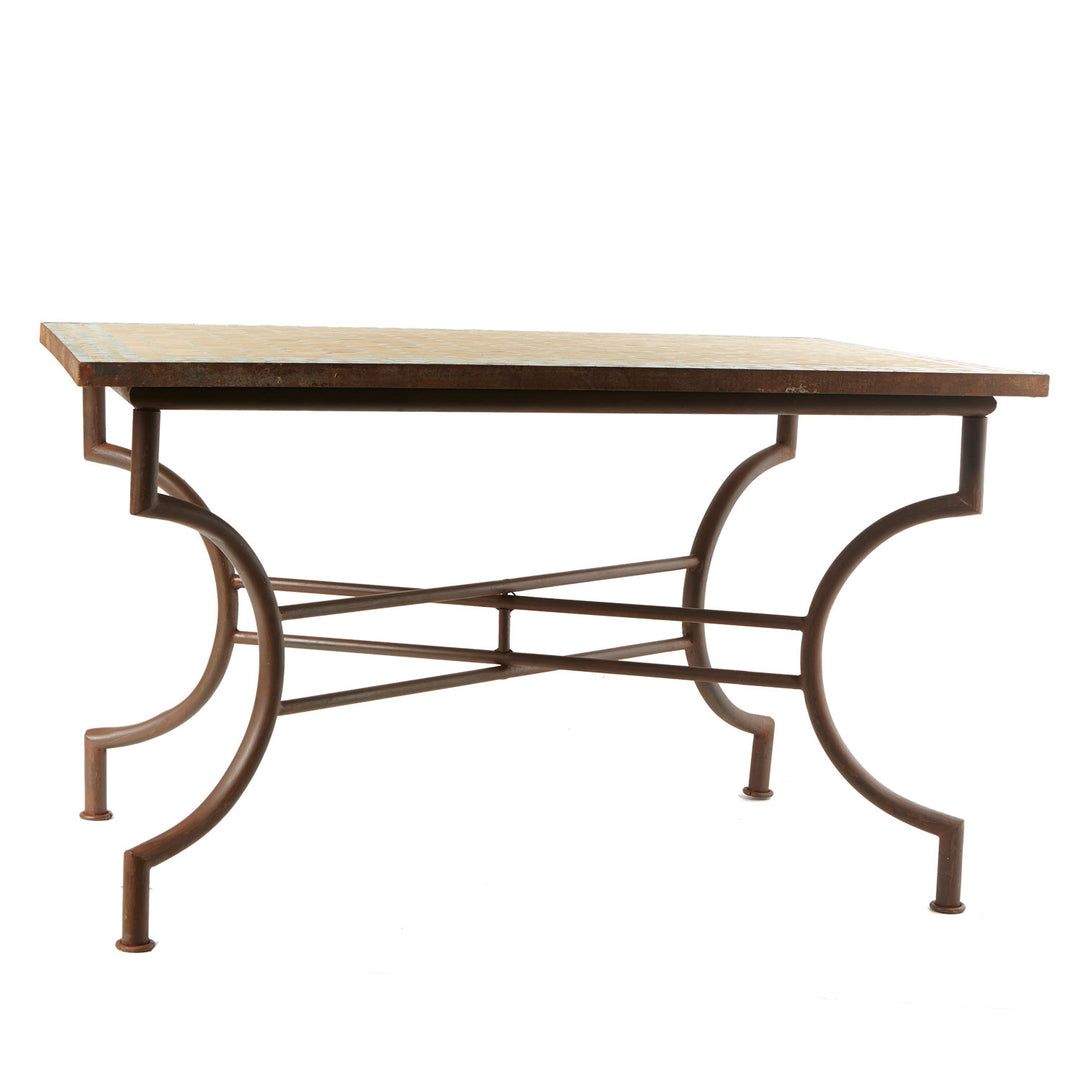 Mosaic dining table 120x80 Bordeaux tile