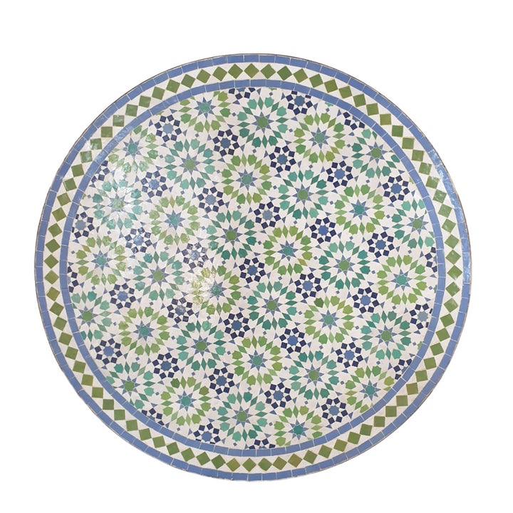 Mosaic table D100 Ankabut Blue Green