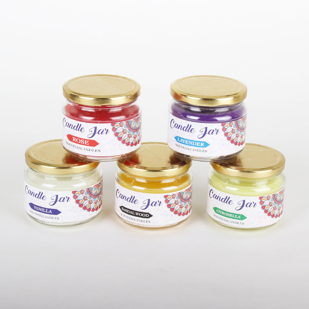 Set of 5 oriental scented candles