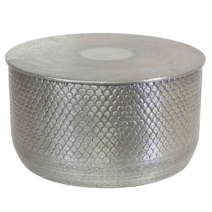 Alava Oriental Side Table, Silver