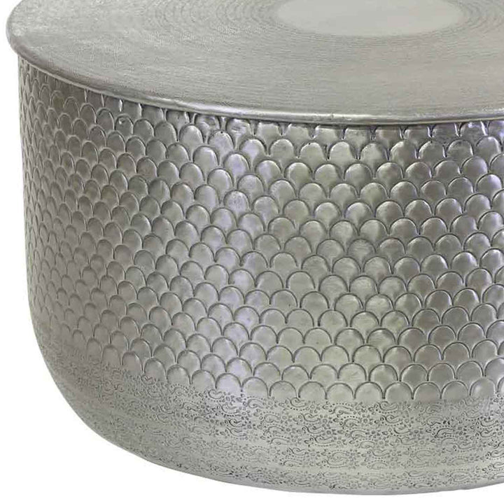 Alava Oriental Side Table, Silver
