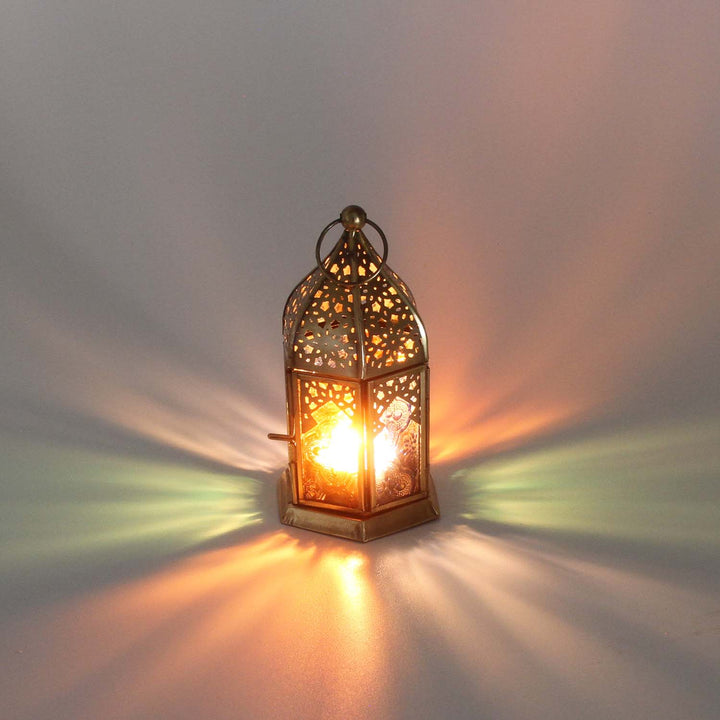 Oriental glass lantern Nael Multicolor