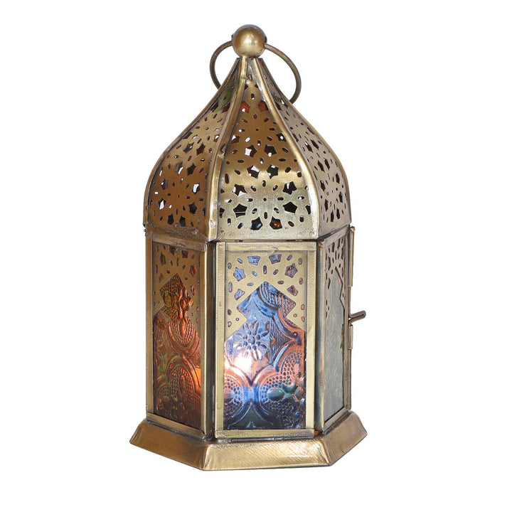 Oriental glass lantern Nael Multicolor
