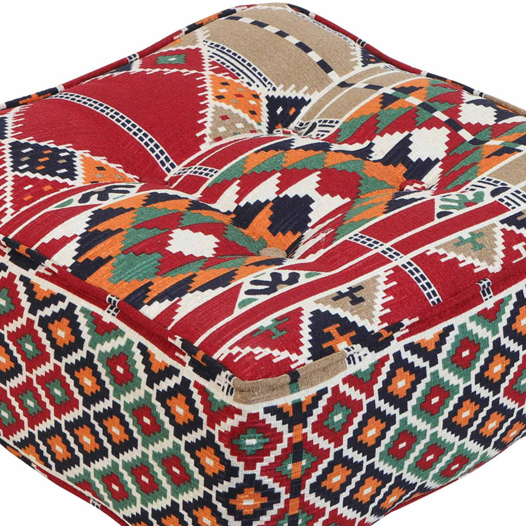 Oriental seat pouf kilim