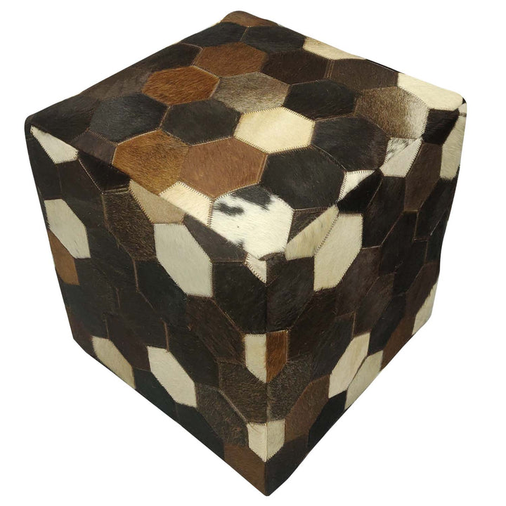 Vanita patchwork leather seat cushion