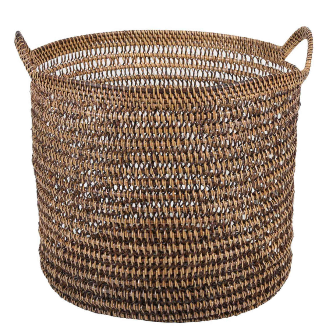 Rattan basket Eda Brown with handle