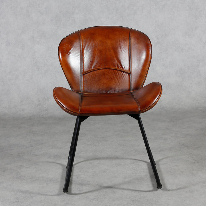 Leather chair red-brown